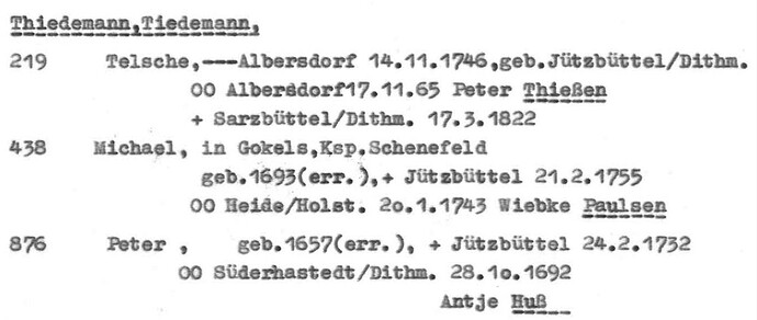 Thiedemann Tiedemann in ALU-Nr. 1006