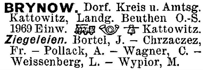 Brynow in Reichsadressbuch für Industrie, Gewerbe und Handel, Band 1, 1898-1899, S. 2259