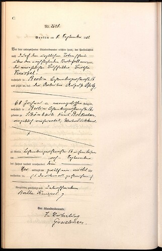 Opitz, Karl August Eduard; Todesurkunde 1903