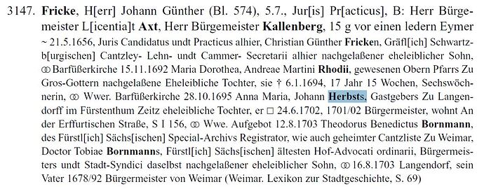 Herbst in Bürgerbuch der Stadt Arnstadt 1566–1699 Band 53, S. 458