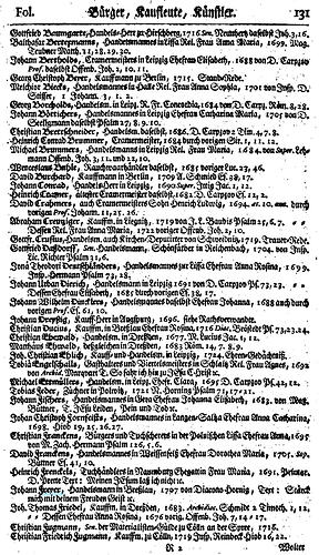 Freyer in Catalogus gesammleter Leich-Predigten und Funeralien in Folio & Quarto unter gewissen Tituln 1733, S_131