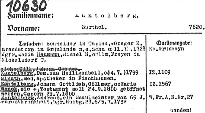 10630 V Kantelberg in Kartei Moeller