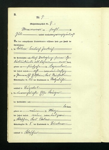 Else Krüger marriage 1928 page 1