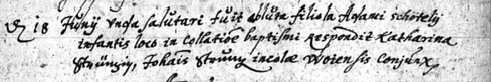 Taufe Schödel 1624