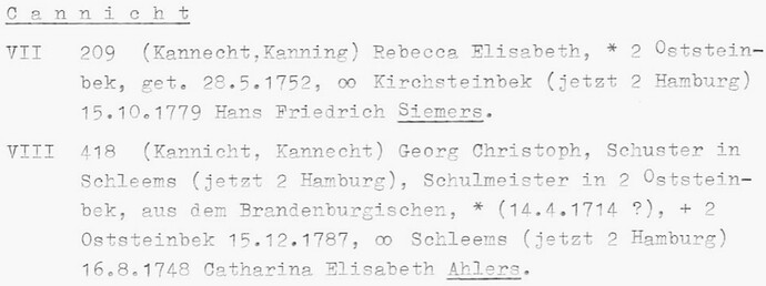 Cannicht Kannecht Kannicht Kanning in ALU-Nr. 1085