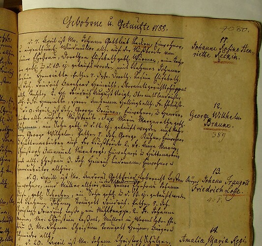 Taufe 1788 Eisleben Nicolai Traugott Friedrich Loß