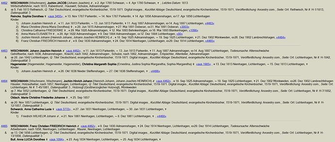 Wischmann 1 in Ortsfamilienbuch Lichtenhagen von Masch