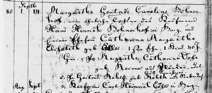 Bohnhoff, Margaretha Gertrude Caroline geb. 01.09.1856 KB Fehmarn