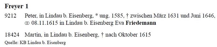 Freyer 1 Ergänzung in Ahnenliste Berger SCHRIFTENREIHE DER STIFTUNG STOYE Band 47