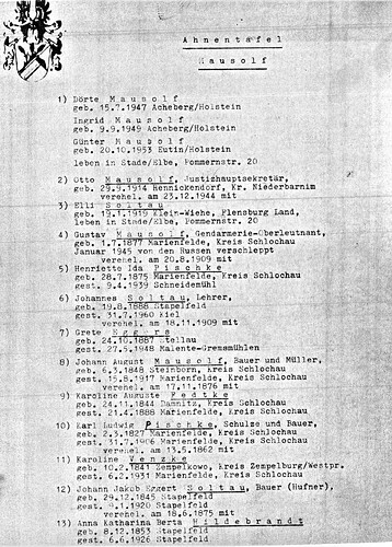 Johann Christian Mausolf, Mossin, Schlochau von Moslof, William_1