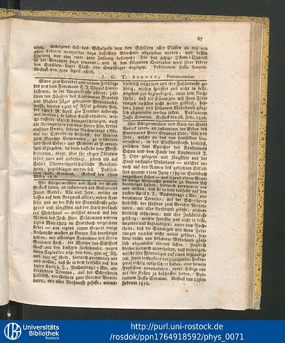 Wöchentliche Rostocksche Nachrichten v. 1816, S. 44, 67
