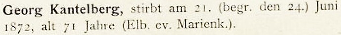 Kantelberg Georg aus Elbing in Die deutschen Zinngießer und ihre Marken Band 3 Norddeutsche Zinngießer 1923
