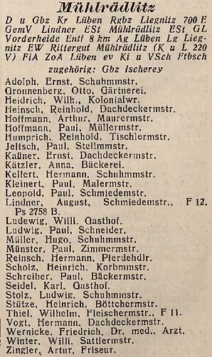 Kätzler aus Mühlrädlitz in Amtliches Landes-Adressbuch der Provinz Niederschlesien für Industrie, Handel, Gewerbe 1927