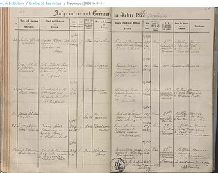 1890-11-29 Schulte,Theodor Ehe Tacke,Caroline St.Laurentius,Erwitte