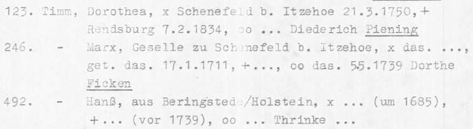 Timm oo Piening in ALU-Nr. 1025