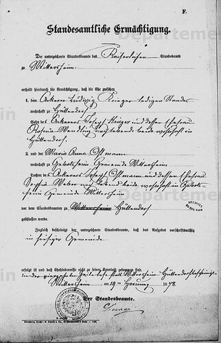 1878 Heiratsurkunde Ludwig Krieger-1