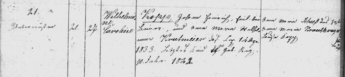Kopp, Wilhelmine Caroline  geb. 21.04.1845 - KB-Duplikat Wüsten - Ausschnitt.jpg