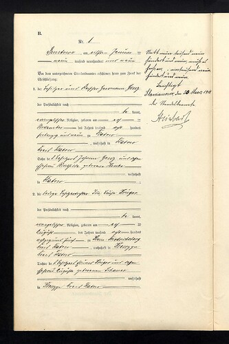 Ida Luise Krüger marriage 1909 page 1