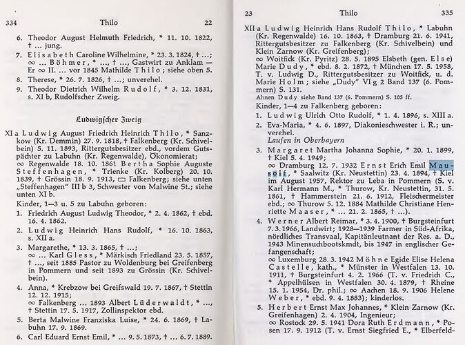 Mausolf in Deutsches Geschlechterbuch Band 145