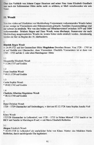 Wendt in Glashütten in Mecklenburg-Pommern v. Gerd Sobietzky Heft 2 S_91