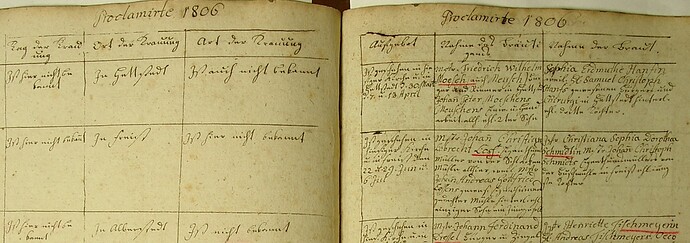Tr Aufgebot 1806 in Eisleben Nicolai Lohs- Schmidt