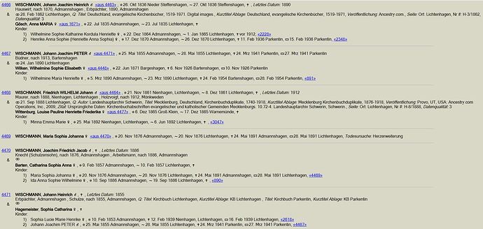 Wischmann 2 in Ortsfamilienbuch Lichtenhagen von Masch