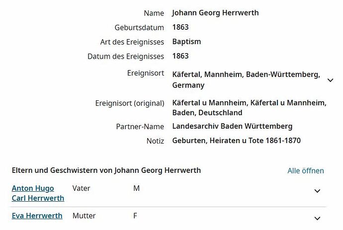 Johann Georg Herrwerth - Text