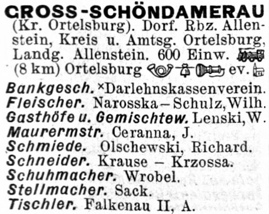 Ceranna in Reichsadressbuch 1916, S. 237
