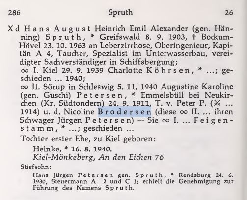 Brodersen in Deutsches Geschlechterbuch Band 145