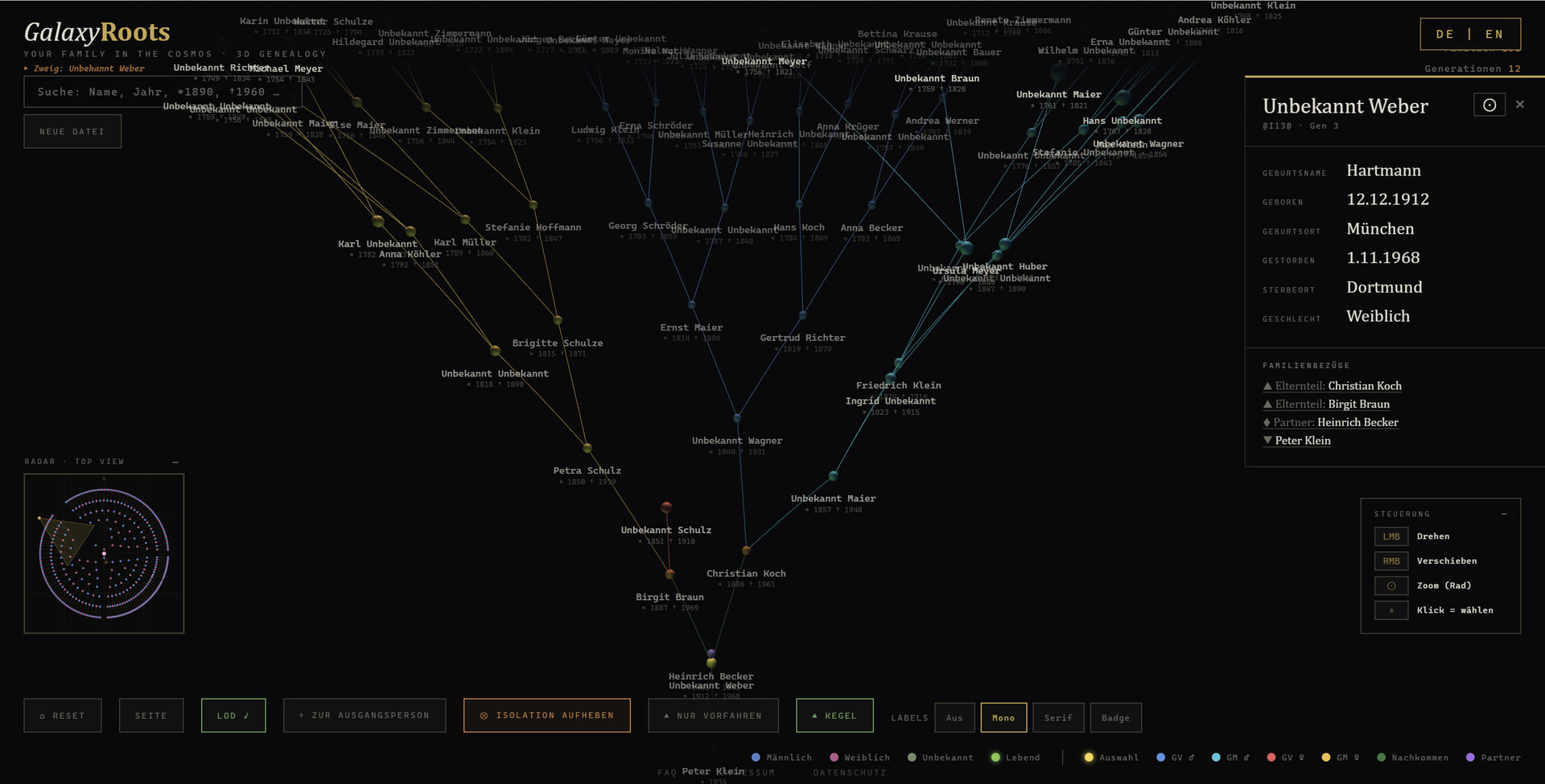 GalaxyRoots · Your Family in the Cosmos - genealogie-programme ...